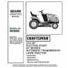 Craftsman Tractor Parts Manual 944.60263