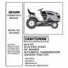 Craftsman Tractor Parts Manual 944.60269