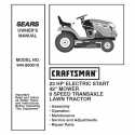 Manuel de pièces tracteur Craftsman 944.600010