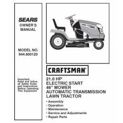 Manuel de pièces tracteur Craftsman 944.600120