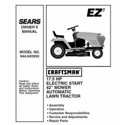 Craftsman Tractor Parts Manual 944.600950