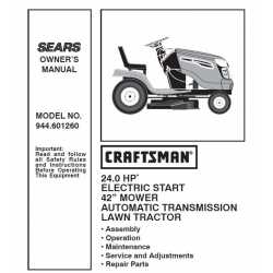 Craftsman Tractor Parts Manual 944.601260