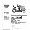 Manuel de pièces tracteur Craftsman 944.601260