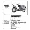 Craftsman Tractor Parts Manual 944.601280