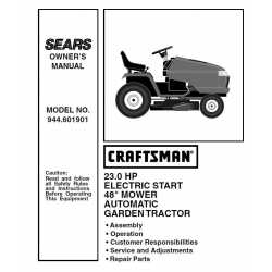 Craftsman Tractor Parts Manual 944.601901