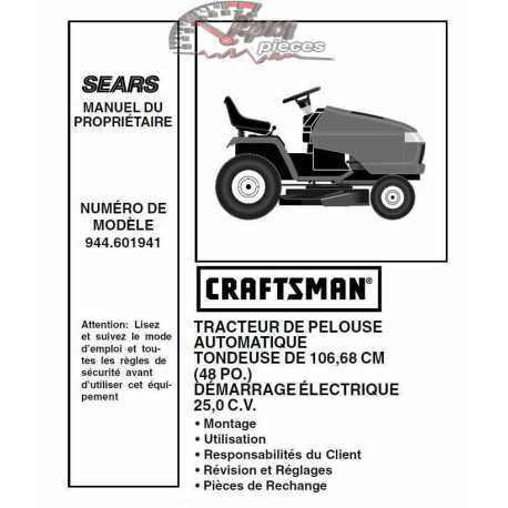 Manuel de pièces tracteur Craftsman 944.601941