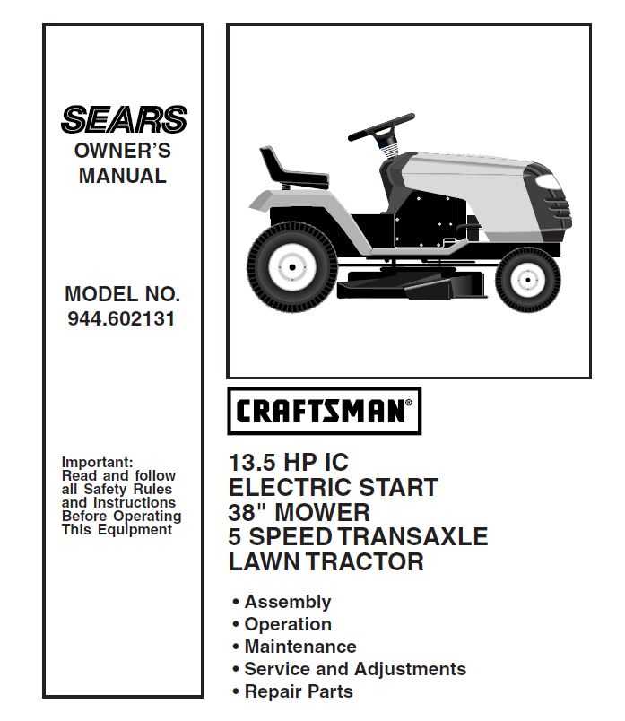 Craftsman parts top manual