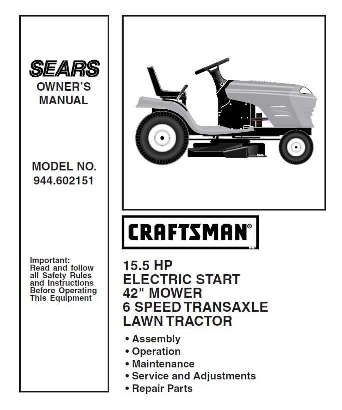 Craftsman Tractor Parts Manual 944 602151