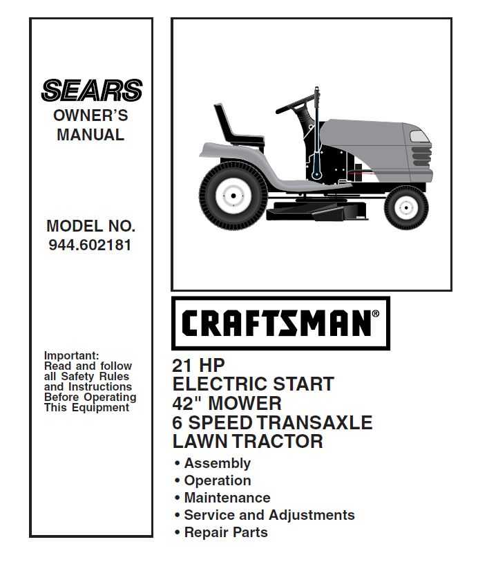 Craftsman Tractor Parts Manual 944.602181