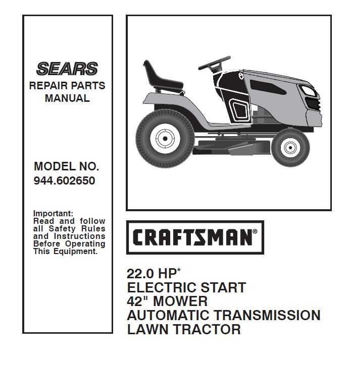 craftsman lawn tractor repair manual