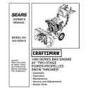 Craftsman snowblower Parts Manual 944.525412