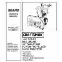 Craftsman snowblower Parts Manual 944.521141