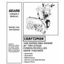 Craftsman snowblower Parts Manual 944.522442