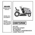 Manuel de pièces tracteur Craftsman 944.602670