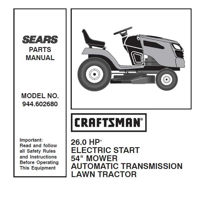 Craftsman Tractor Parts Manual 944 602680 Craftsman Tractor Parts Manual 944 602680