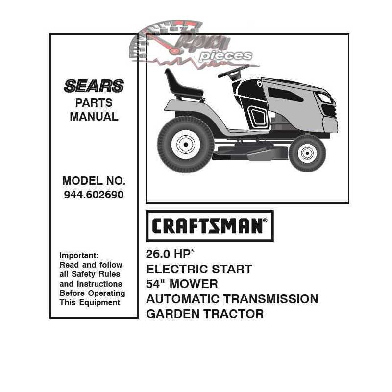 Craftsman Tractor Parts Manual 944 602690