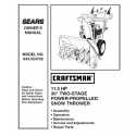 Craftsman snowblower Parts Manual 944.524702