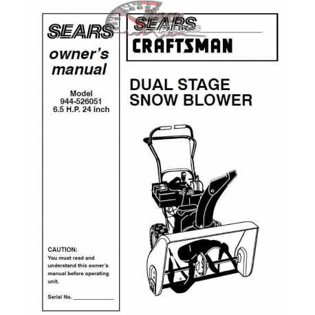 Craftsman snowblower Parts Manual 944-526051
