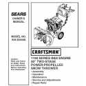 Craftsman snowblower Parts Manual 944.524440