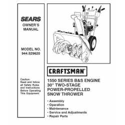 Craftsman snowblower Parts Manual 944.529620