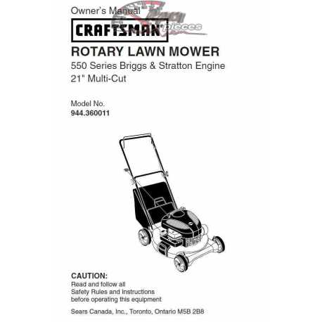 Craftsman lawn mower parts Manual 944.360011