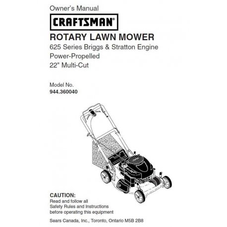 Craftsman lawn mower parts Manual 944.360040