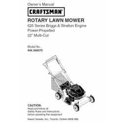 Craftsman lawn mower parts Manual 944.360070