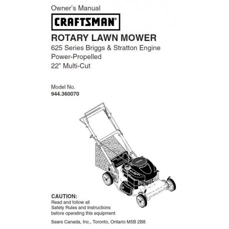 Craftsman 625 series lawn mower parts deals
