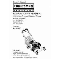 Craftsman lawn mower parts Manual 944.360090