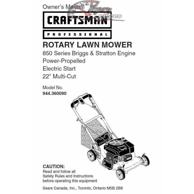 Craftsman lawn mower parts Manual 944.360090