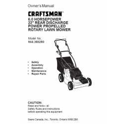 Craftsman lawn mower parts Manual 944.360280