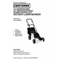 Craftsman lawn mower parts Manual 944.360290