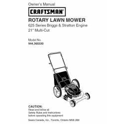 Craftsman lawn mower parts Manual 944.360330