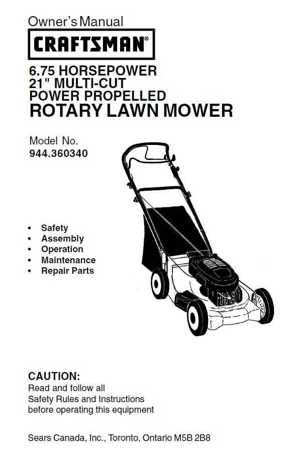 Craftsman Lawn Mower Parts Manual 944