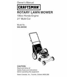 Craftsman lawn mower parts Manual 944.360390