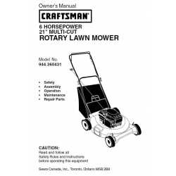 Craftsman lawn mower parts Manual 944.360010