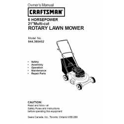 Craftsman lawn mower parts Manual 944.360452