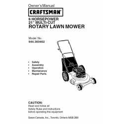 Craftsman lawn mower parts Manual 944.360462