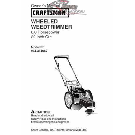 Craftsman lawn mower parts Manual 944.361067