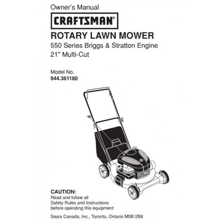 Craftsman lawn mower parts Manual 944.361180