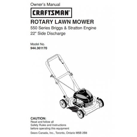 Craftsman lawn mower parts Manual 944.361170