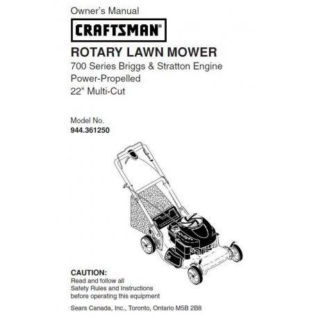 Craftsman lawn mower parts Manual 944.361250