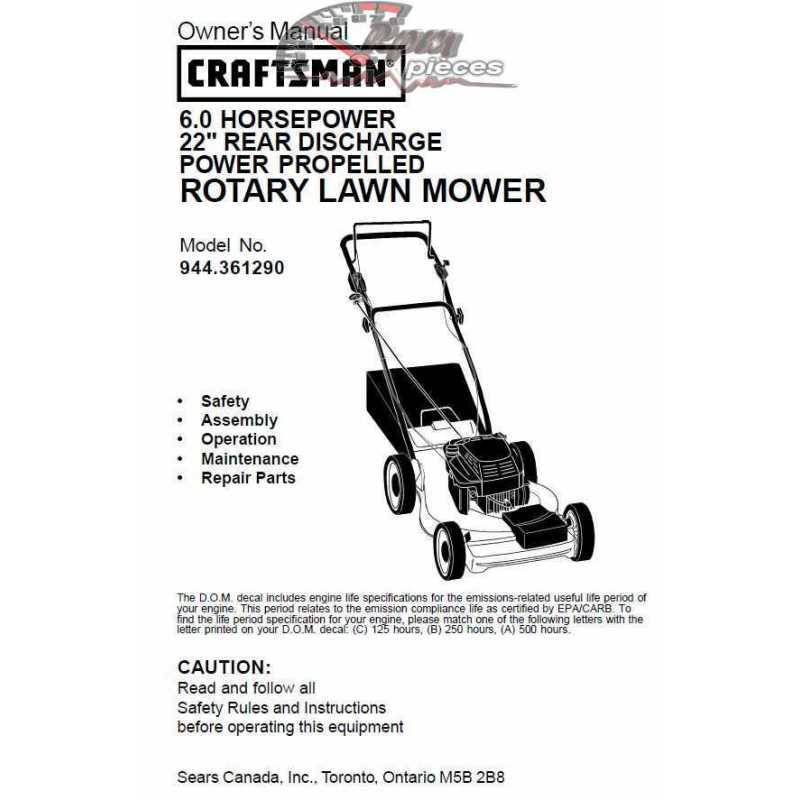 Sears Craftsman Lawn Tractor Parts Manual | Motorceowall.com
