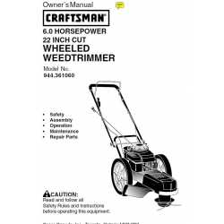 Craftsman lawn mower parts Manual 944.361061