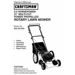 Craftsman 6.0 lawn mower cheap manual