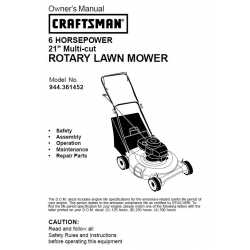 Craftsman lawn mower parts Manual 944.361452