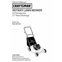 Craftsman lawn mower parts Manual 944.361533