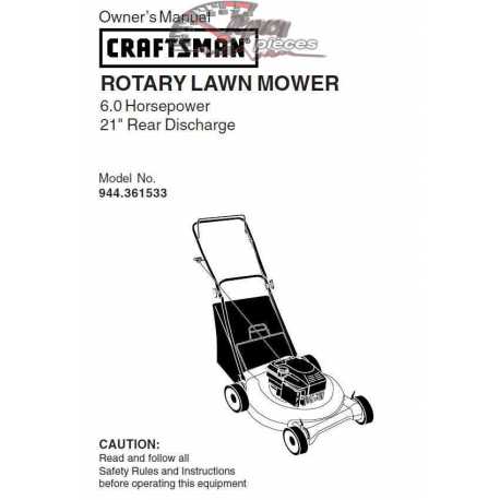 Craftsman lawn mower parts Manual 944.361533