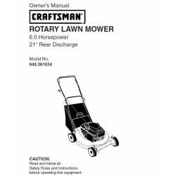Craftsman lawn mower parts Manual 944.361534