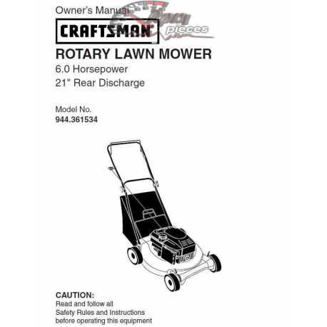 Craftsman lawn mower parts Manual 944.361534